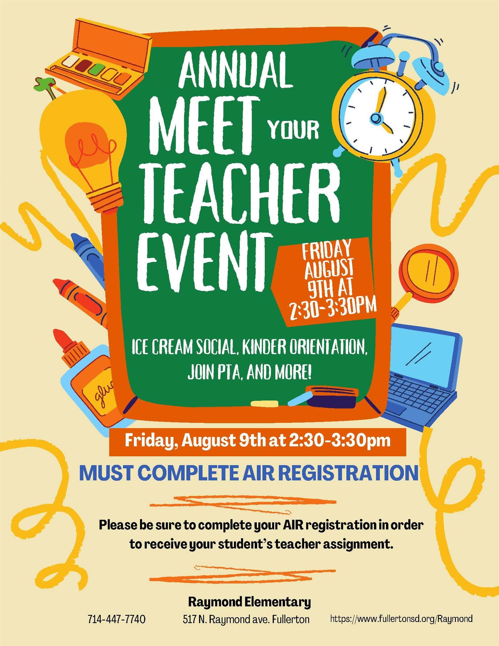  Annual Meet Your Teacher Event
